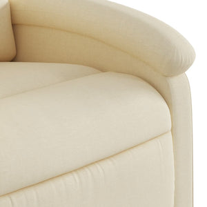 Cremefarbener Relaxsessel mit Stoffbezug