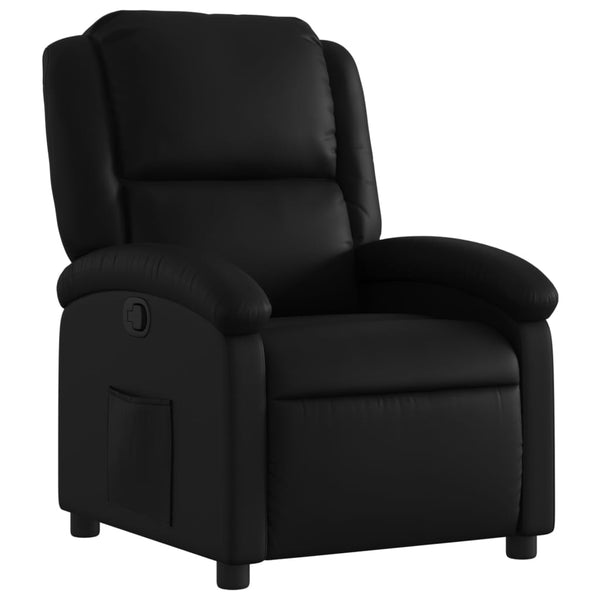 vidaXL Recliner, Faux Leather, Black