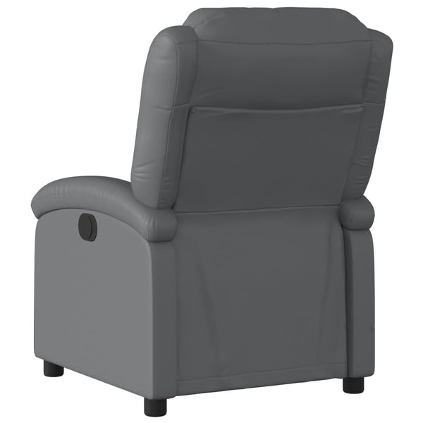 vidaXL Massage Recliner Gray Faux Leather