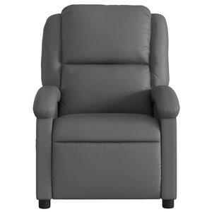 vidaXL Massage Recliner Gray Faux Leather
