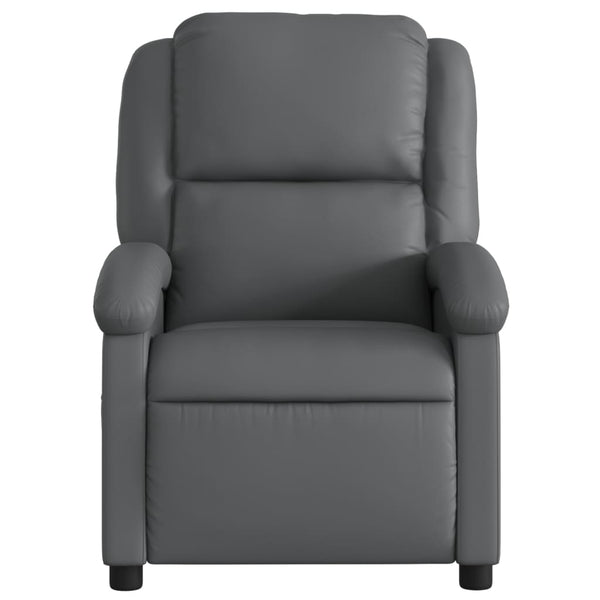 vidaXL Massage Recliner Gray Faux Leather