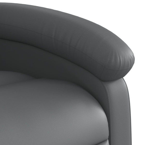 vidaXL Massage Recliner Gray Faux Leather
