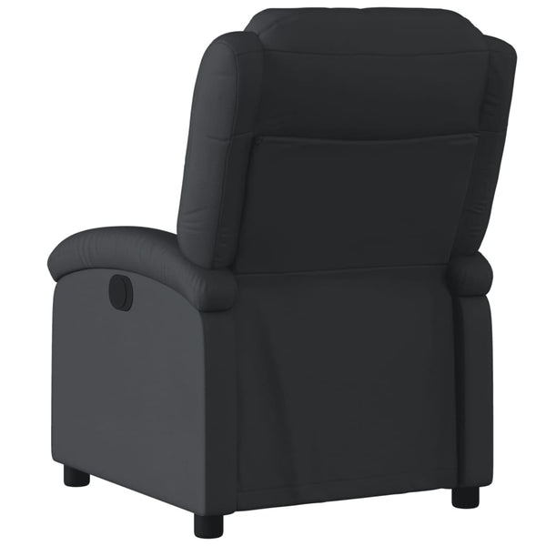 vidaXL Recliner Genuine Leather Black