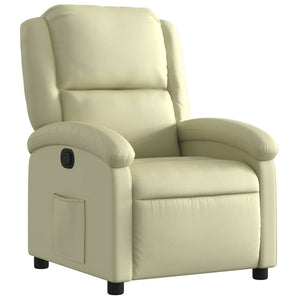 vidaXL Recliner Cream Genuine Leather