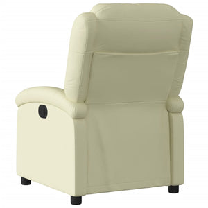 vidaXL Recliner Cream Genuine Leather
