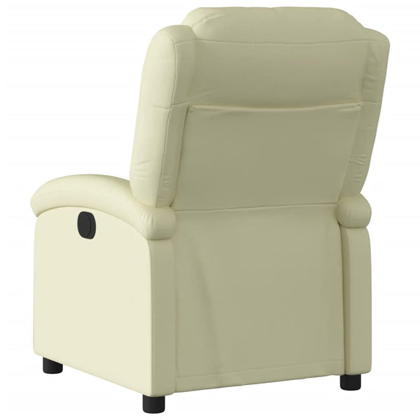 vidaXL Recliner Cream Genuine Leather