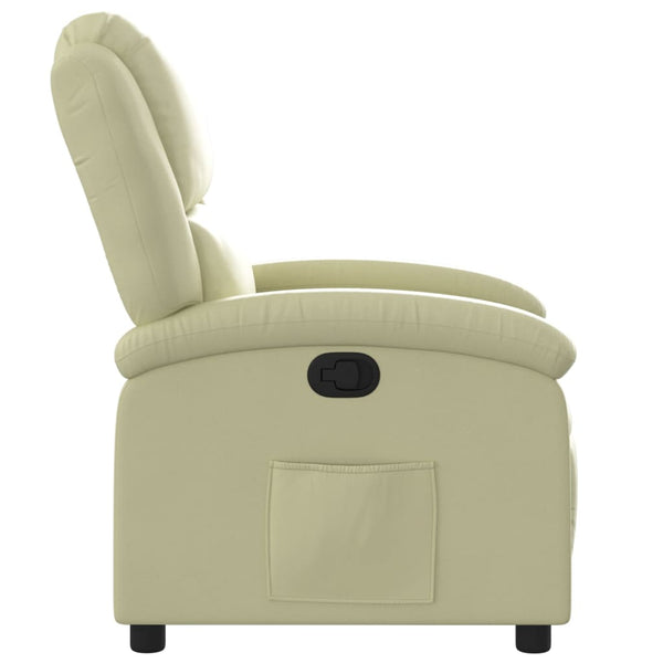vidaXL Recliner Cream Genuine Leather