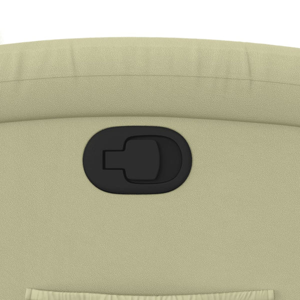 vidaXL Recliner Cream Genuine Leather