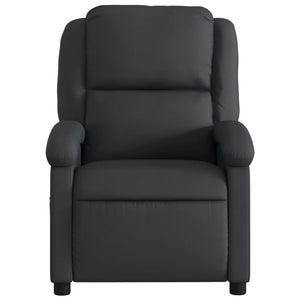 vidaXL Massage Recliner Armchair Genuine Leather Black