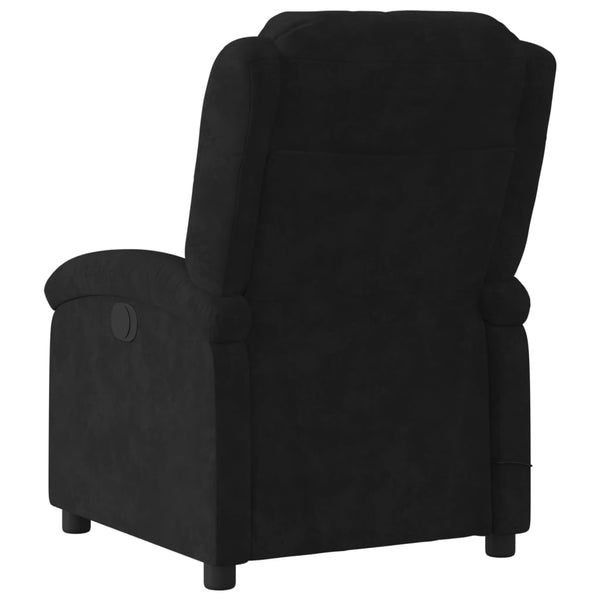 vidaXL Recliner Black Velvet
