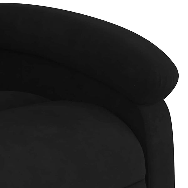 vidaXL Massage Recliner with Remote, Black Velvet