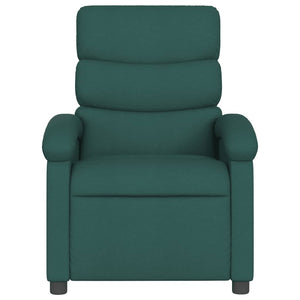 vidaXL Recliner, Fabric, Dark Green