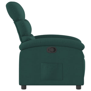 vidaXL Recliner, Fabric, Dark Green