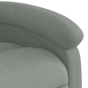 Massage-Relaxsessel hellgrau Samt