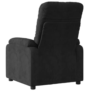 Massage-Relaxsessel Schwarzer Mikrofaser
