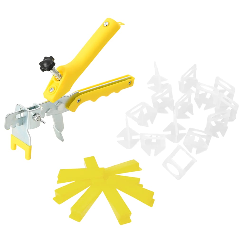 vidaXL Tile Leveling System 250 Wedges 500 Clips 3 mm