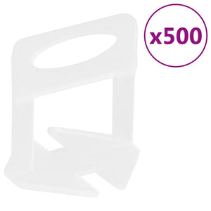 vidaXL Tile Leveling System 250 Wedges 500 Clips 3 mm