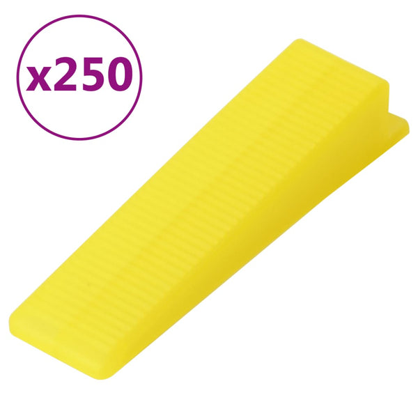 vidaXL Tile Leveling System 250 Wedges 500 Clips 3 mm