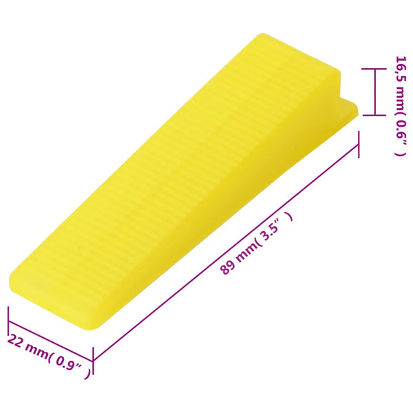 vidaXL Tile Leveling System 250 Wedges 500 Clips 3 mm