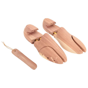 vidaXL Shoe Trees with Shoe Horn EU 42-43 Solid Cedar Wood