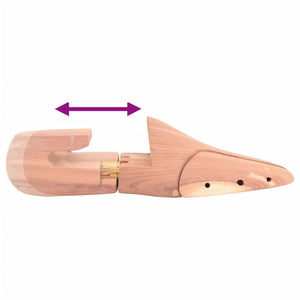 vidaXL Shoe Trees with Shoe Horn EU 42-43 Solid Cedar Wood