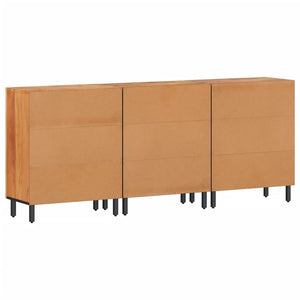Akazie Beistellschränke, 3er Set, 60 cm
