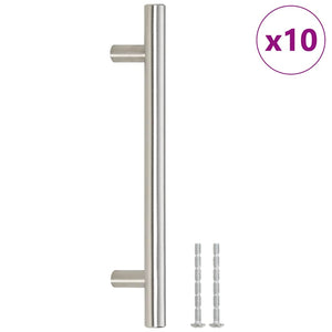 vidaXL Furniture Handles 10 pcs. Silver 128 mm Stainless Steel