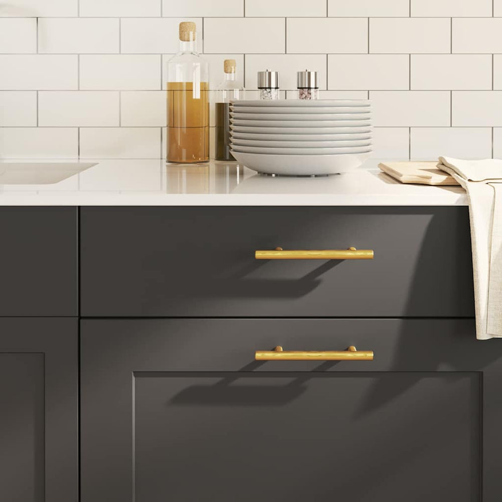 vidaXL Furniture Handles 10 pcs. Golden 96 mm Stainless Steel