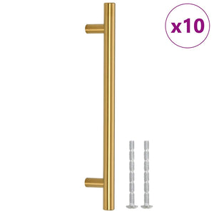 vidaXL Furniture Handles 10 pcs. Gold 160 mm Stainless Steel