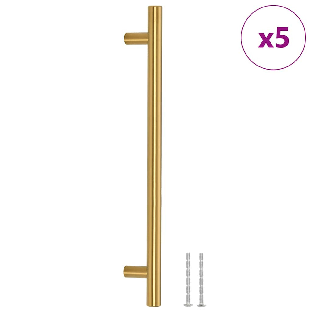 vidaXL Furniture Handles 5 pcs. Golden 192 mm Stainless Steel