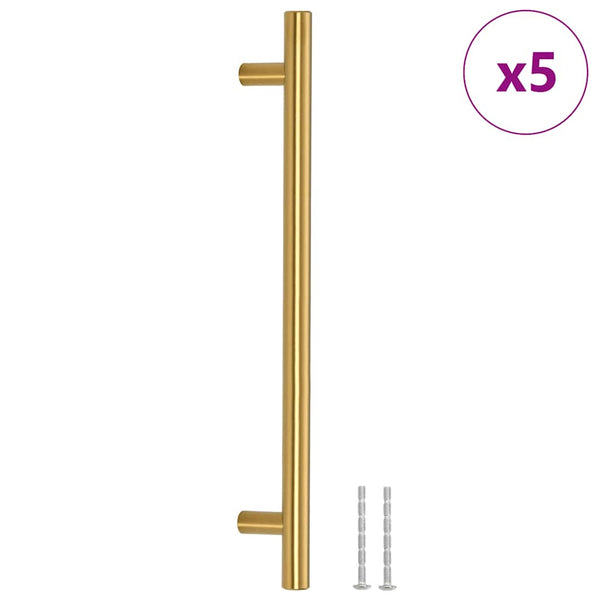 vidaXL Furniture Handles 5 pcs. Golden 192 mm Stainless Steel
