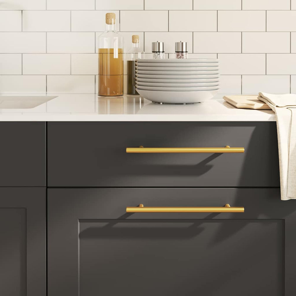 vidaXL Furniture Handles 5 pcs. Golden 192 mm Stainless Steel
