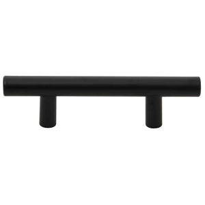 vidaXL Furniture Handles 10 pcs. Black 64 mm Stainless Steel