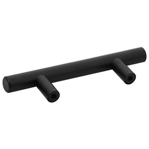 vidaXL Furniture Handles 10 pcs. Black 64 mm Stainless Steel