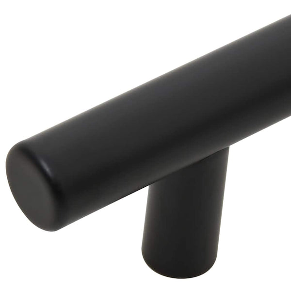 vidaXL Furniture Handles 10 pcs. Black 64 mm Stainless Steel