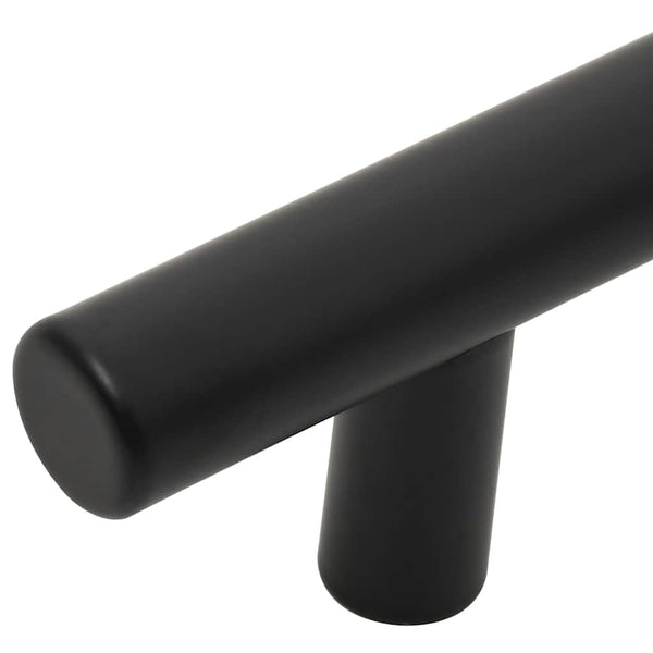 vidaXL Furniture Handles 10 pcs. Black 96 mm Stainless Steel