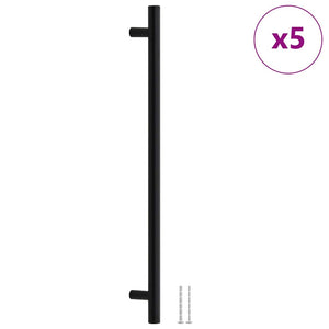 vidaXL Furniture Handles 5 pcs Black 320 mm Stainless Steel