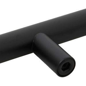 vidaXL Furniture Handles 5 pcs Black 320 mm Stainless Steel