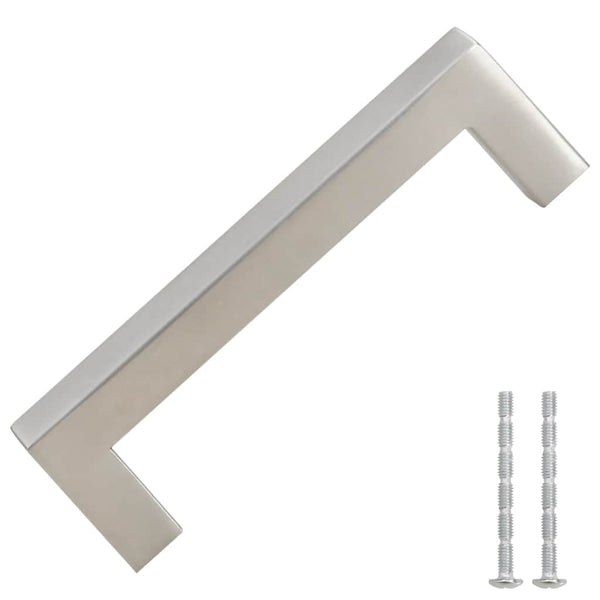 vidaXL Furniture Handles 10 pcs. Silver 96 mm Stainless Steel