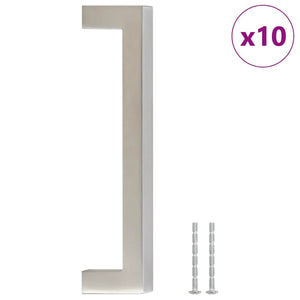 vidaXL Furniture Handles 10 pcs. Silver 128 mm Stainless Steel