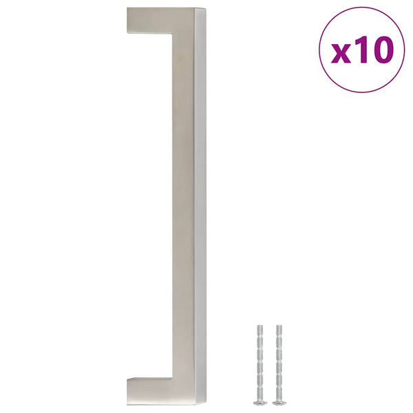 vidaXL Cabinet Handles 10 pcs. Silver 160 mm Stainless Steel