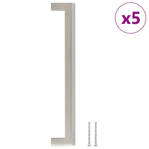 vidaXL Furniture Handles 5 pcs. Silver 192 mm Stainless Steel