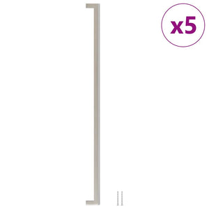 vidaXL Furniture Handles 5 pcs. Silver 480 mm Stainless Steel