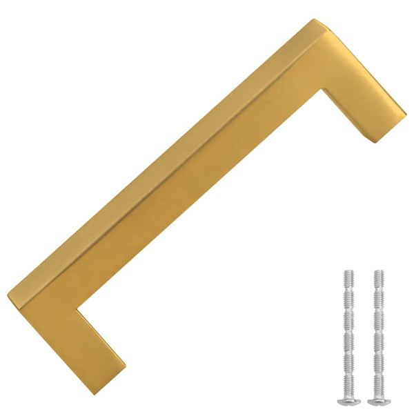vidaXL Furniture Handles 10 pcs. Golden 96 mm Stainless Steel