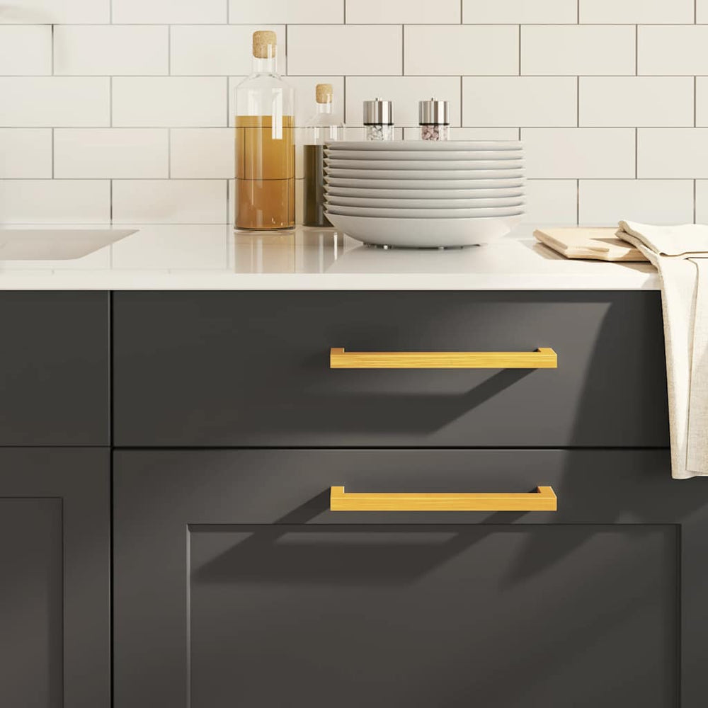 vidaXL Furniture Handles 5 pcs. Golden 192 mm Stainless Steel