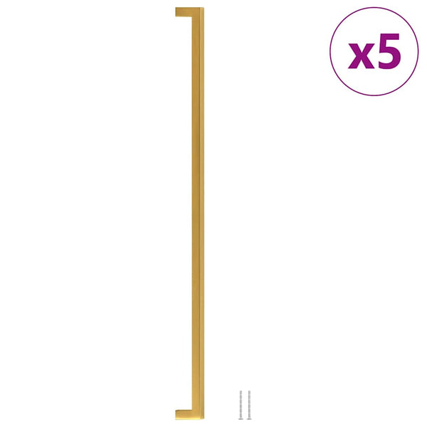 vidaXL Furniture Handles 5 pcs. Golden 480 mm Stainless Steel