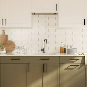 vidaXL Furniture Handles 10 pcs. Black 128 mm Stainless Steel