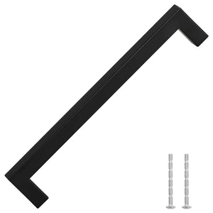 vidaXL Furniture Handles 5 pcs Black 192 mm Stainless Steel