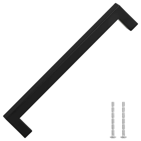 vidaXL Furniture Handles 5 pcs Black 192 mm Stainless Steel