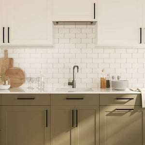 vidaXL Furniture Handles 5 pcs Black 192 mm Stainless Steel
